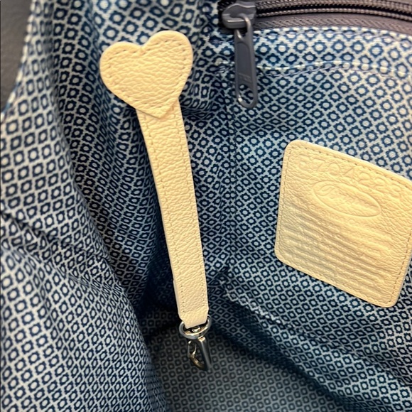 Brighton Blue and White Floral Butterfly Tote - Picture 5 of 13